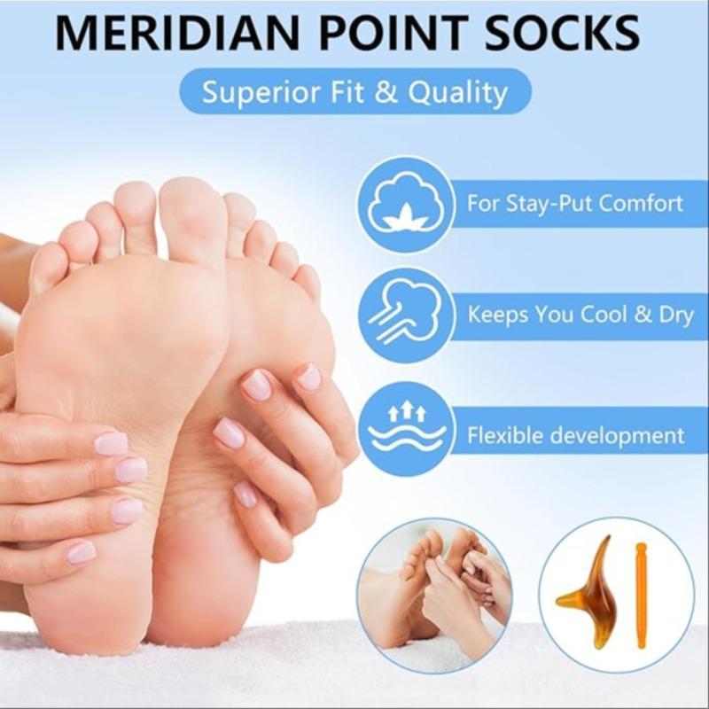 Foot Massage Socks, 1 Set Foot Reflexology Socks with Trigger Point Massager, Foot Relaxation Tool for Home & Spa, Christmas Gift