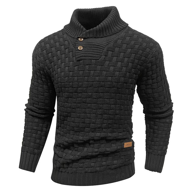 Mens Crewneck Long Sleeve Textured Ribbed Edge Pullover Sweaters Knitted Sweater Tops Knitwear Menswear Longsleeves Knife