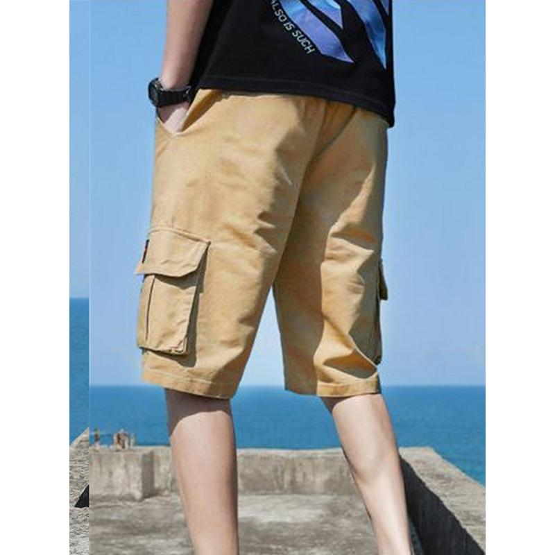 Plus Size Men's Fashion Loose Casual Cargo Shorts with Pockets Suitable for Outdoor Sports, Men's Clothing, plus Size