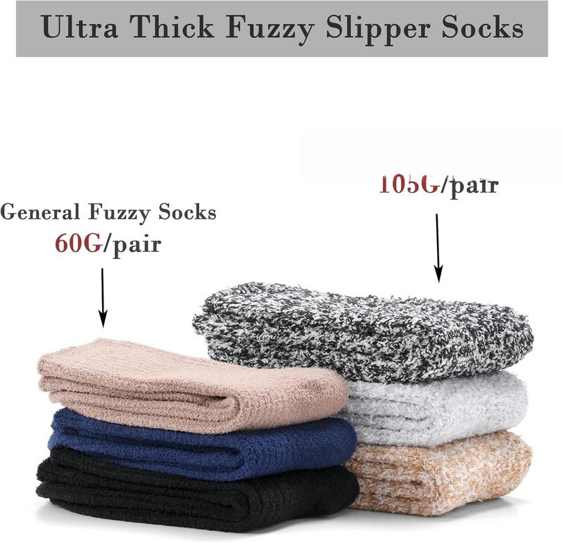 Ultra Thick Longer Fuzzy Slipper Socks for Men Women Non Slip Socks Hospital Socks Grippy Warm Winter socks