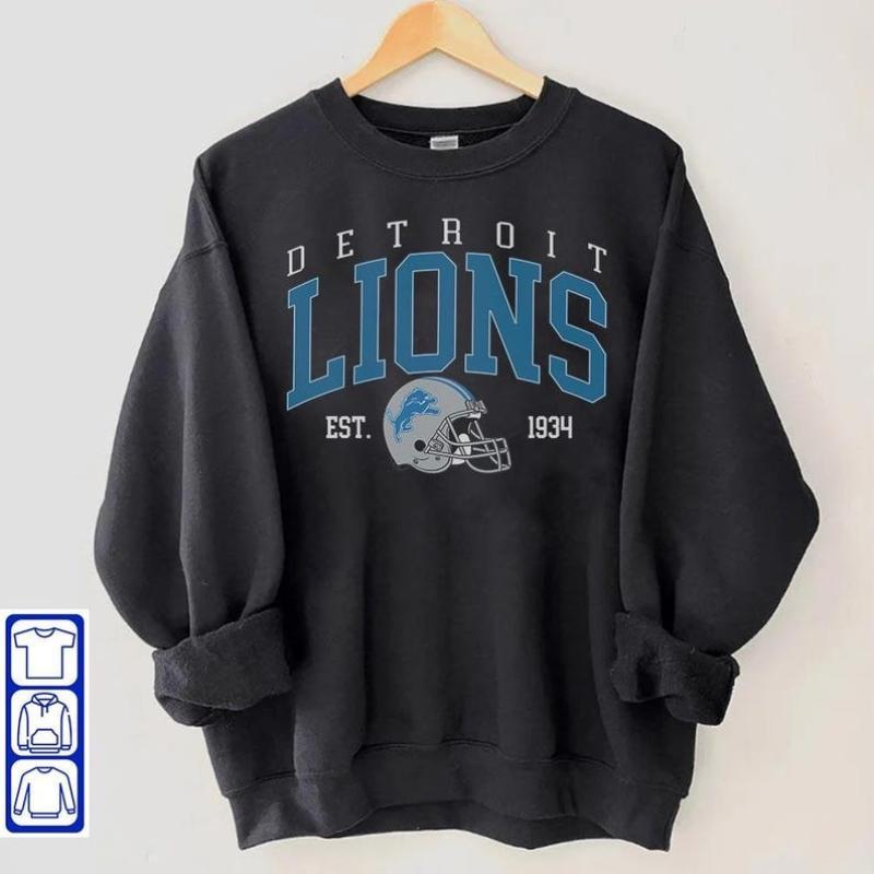 Detroit Lions Sweatshirt, Detroit Football Crewneck, Detroit Shirt - Sport Graphic Tees - Unisex Sweatshirt - For Women And For Men - Football Fan Gifts