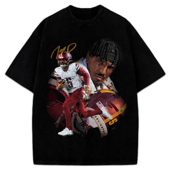 Jayden Daniels T-Shirt Washington Rookie Star Custom Graphic Football Tee