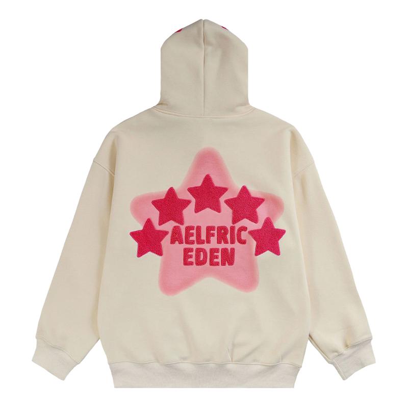 Aelfric Eden Vintage Embroidery Star Oversized Hoodie