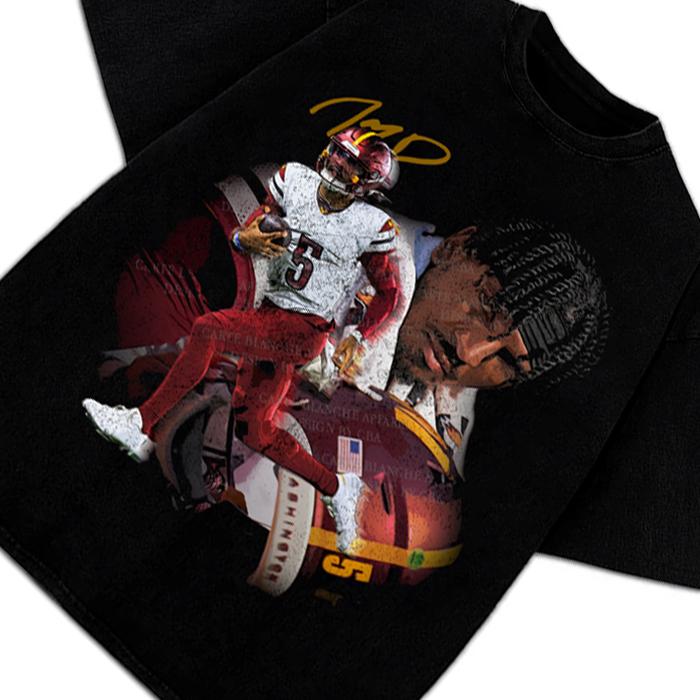 Jayden Daniels T-Shirt Washington Rookie Star Custom Graphic Football Tee