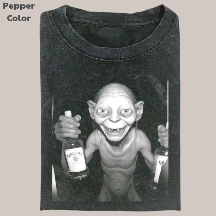 Lord of the Rings Vintage Tee, Party Hard Gollum T-Shirt, Meme Cringe Funny Dumb Shirts, Unisex Movie Shirt Menswear Womenswear Streetwear