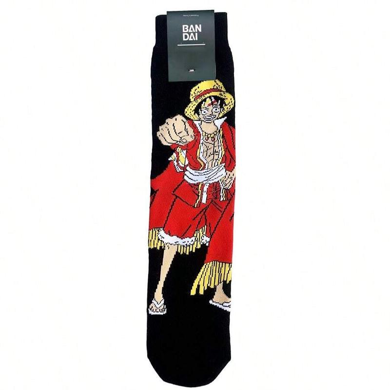 5Pairs Cartoon Anime Socks Men Women One Piece Hip Hop Novelty Funny Socks