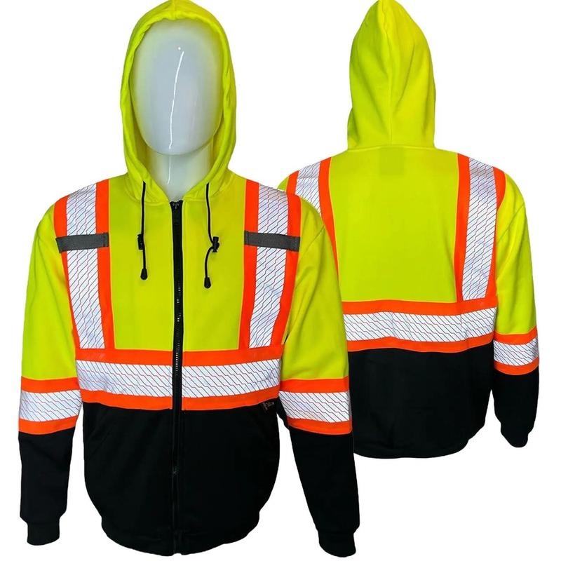 High Visibility Safety Sweaters in various colors  Class 3 safety reflective hoodie sweater ( SEE SIZE INFORMATION ON THE DESCRIPTION)