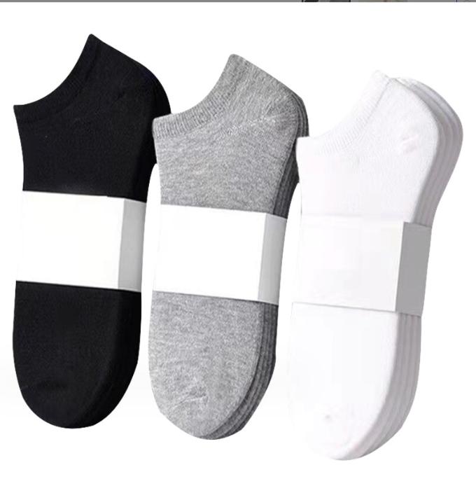 5 pairs Unisex Socks ,Solid color socks, low-cut socks anklets Polyester fiber  Sports Comfortable Casual for summer Menswear Man