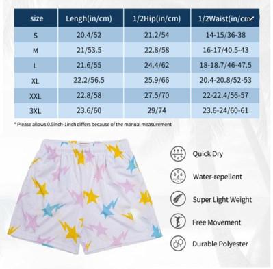 Ericy classic printed sports shorts Emanuel basketball sports casual shorts breathable loose casual shorts 2024 summer new