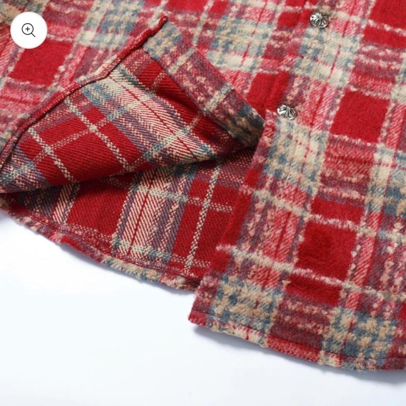 Chrome Hearts Men's Red Flannel Casual Menswear