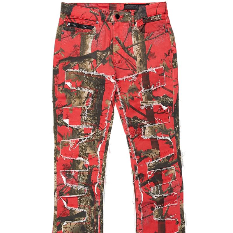 Shake Red Tree Camo Stacked Flare Jean