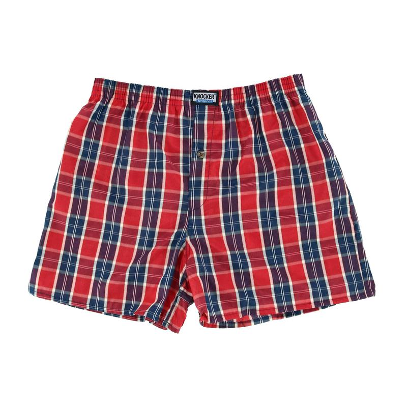 Knocker Men's Plaid Boxer Shorts (Pack of 6)