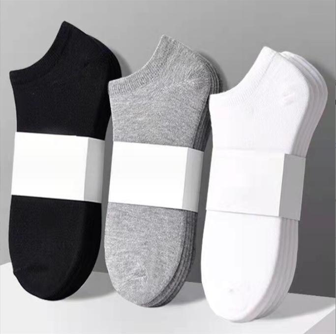 5 pairs Unisex Socks ,Solid color socks, low-cut socks anklets Polyester fiber  Sports Comfortable Casual for summer Menswear Man