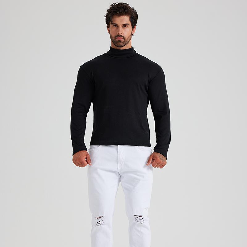 *LONGBIDA Fashion Forward Slim Fit Turtleneck Long Sleeve Pullover For Men A Casual Menswear Basic