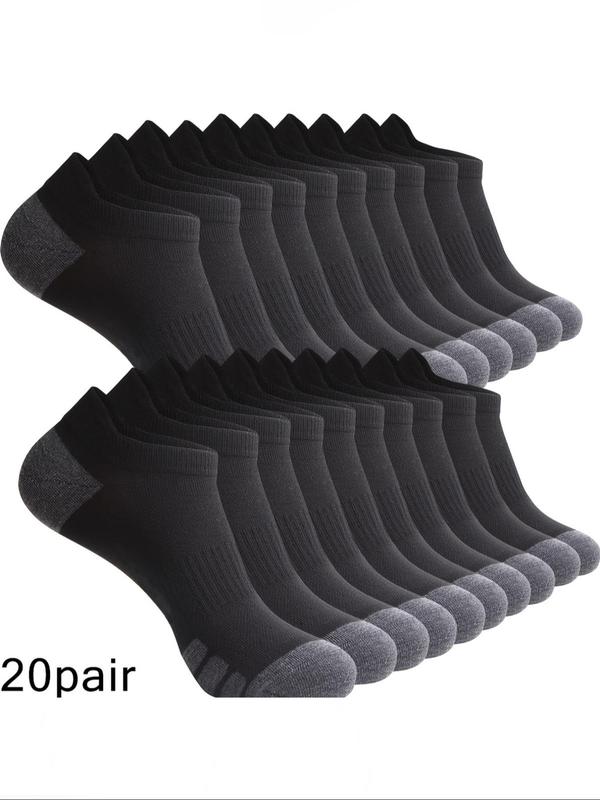 Men's Patchwork Print Ankle Socks, Casual Moisture Wicking Low Cut Socks for Daily Wear, Soft Comfy Breathable Socks for All Seasons