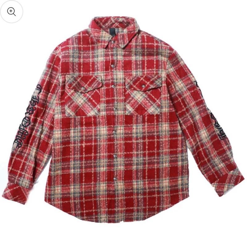 Chrome Hearts Men's Red Flannel Casual Menswear