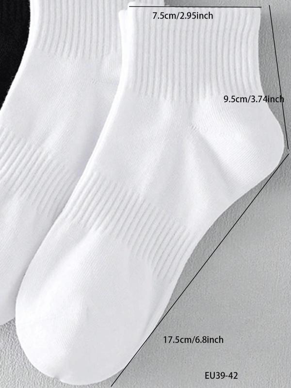 Men's 4 Pairs Classic Plain Crew Socks, Casual Moisture Wicking Socks, Soft Comfy Breathable Socks for All Seasons Daily Wear