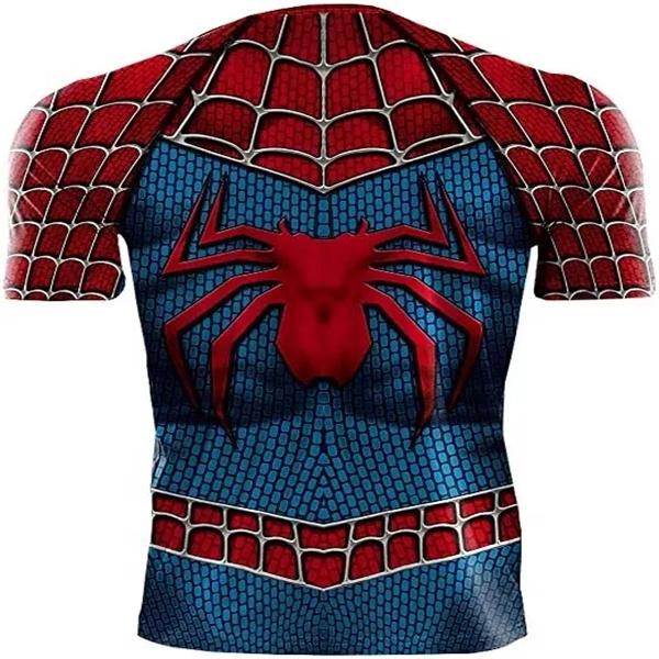 3D Superhero Spider Compression Long and Short Sleeve T- Shirt for Sport Exercise Cosplay,  Compression Tights Tops Tee Gym Clothing Costumes Menswear