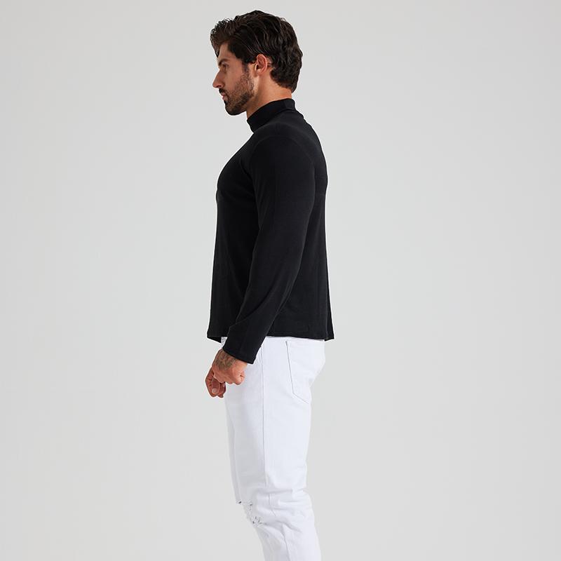 *LONGBIDA Fashion Forward Slim Fit Turtleneck Long Sleeve Pullover For Men A Casual Menswear Basic