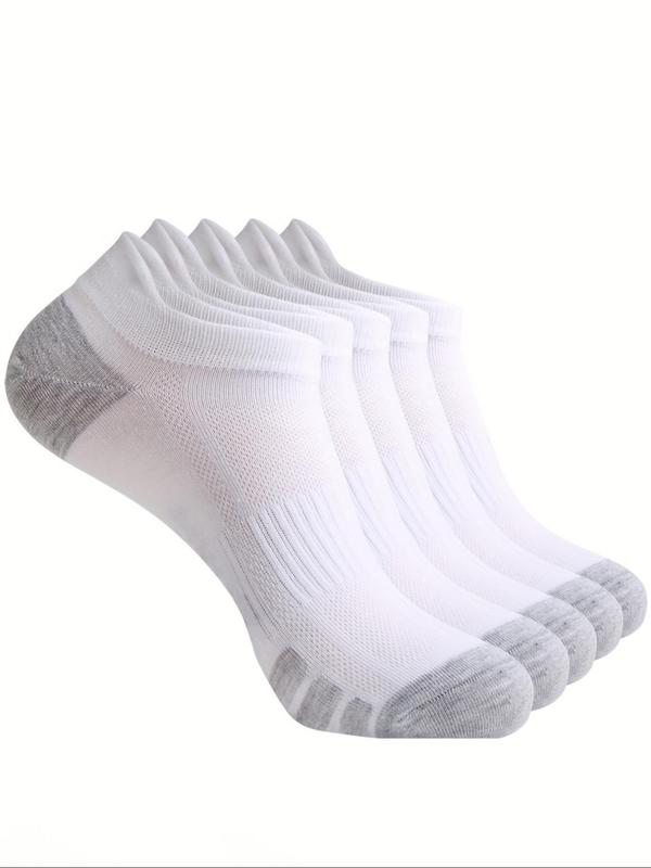 Men's Patchwork Print Ankle Socks, Casual Moisture Wicking Low Cut Socks for Daily Wear, Soft Comfy Breathable Socks for All Seasons