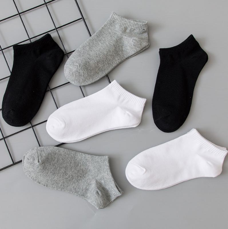 5 pairs Unisex Socks ,Solid color socks, low-cut socks anklets Polyester fiber  Sports Comfortable Casual for summer Menswear Man