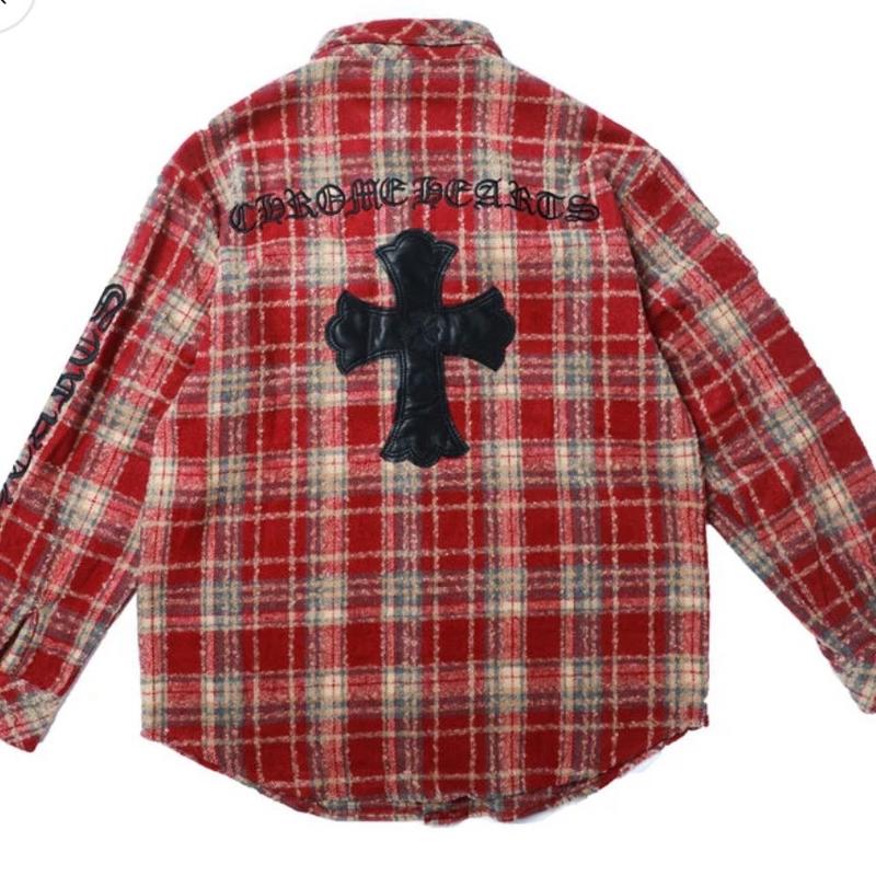 Chrome Hearts Men's Red Flannel Casual Menswear