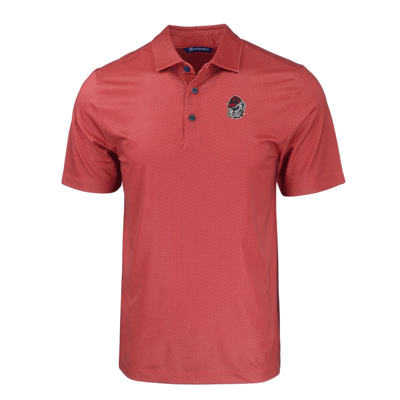 Georgia Bulldogs Pike Eco Tonal Geo Print Stretch Recycled Polo - Red, Men Football NCAA Polo Shirt Trendy 2024,Classic Football Polo Shirt, Gift For Men