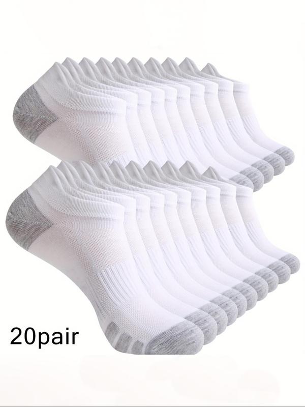 Men's Patchwork Print Ankle Socks, Casual Moisture Wicking Low Cut Socks for Daily Wear, Soft Comfy Breathable Socks for All Seasons