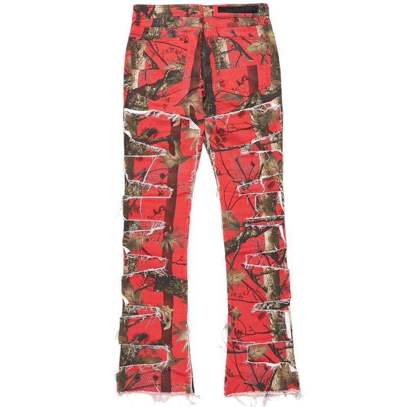 Shake Red Tree Camo Stacked Flare Jean