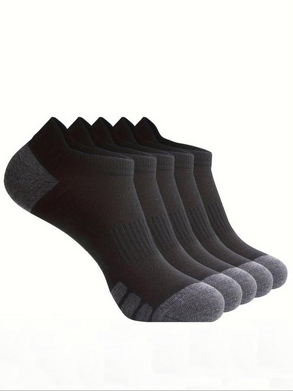 Men's Patchwork Print Ankle Socks, Casual Moisture Wicking Low Cut Socks for Daily Wear, Soft Comfy Breathable Socks for All Seasons