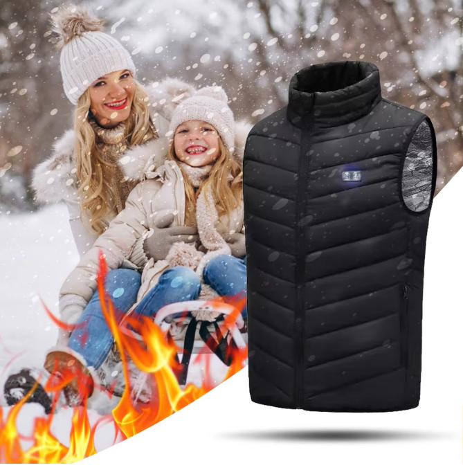 USB Heated Vest Winter Outdoor Warm Vest Electric Heating Thermal Warm Clothes for Men and Women Outdoor Skiing Hiking