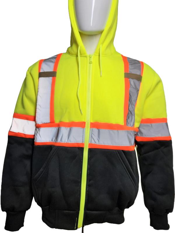 High Visibility Safety Sweaters in various colors  Class 3 safety reflective hoodie sweater ( SEE SIZE INFORMATION ON THE DESCRIPTION)