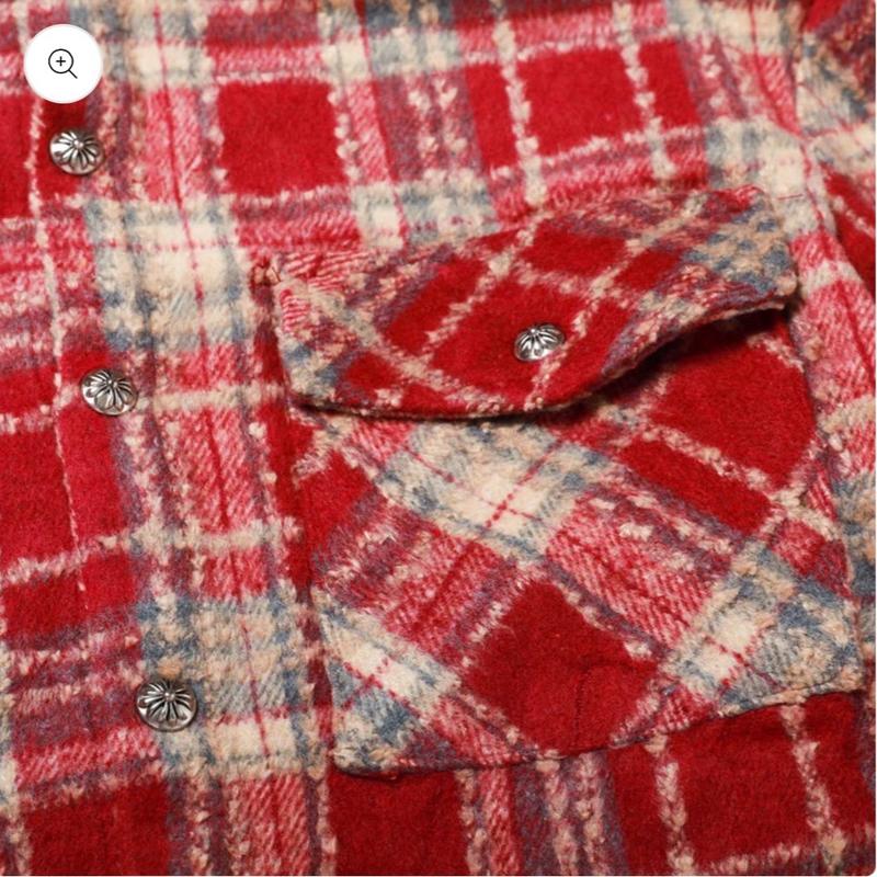 Chrome Hearts Men's Red Flannel Casual Menswear