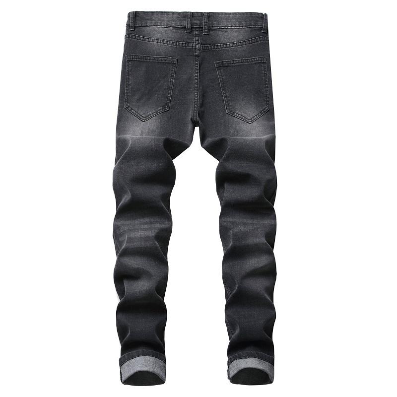 XIMXIMMTIAN Men's Slim Fit Jeans Fashion Slimming Retro Bicycle Designer Direct Wash Street Youth Denim Casual Bike Pants Menswear Pocket Elastic Classic Clothing Day Long Stretchy Street Style Zipper Trouser Human jeans for vlone scab