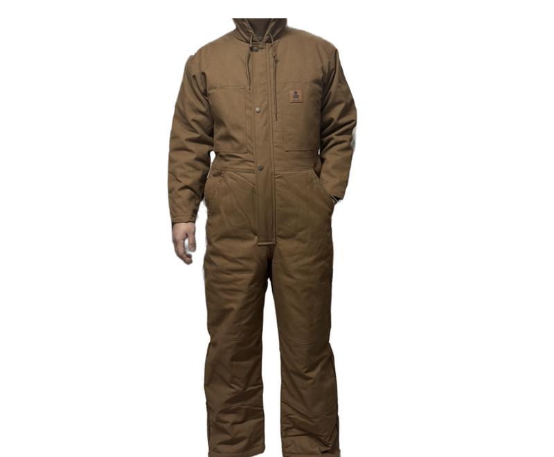 Men's Loose Fit Insulated Coverall with Full Body Protection and Multiple Pockets - Casual, Fabric