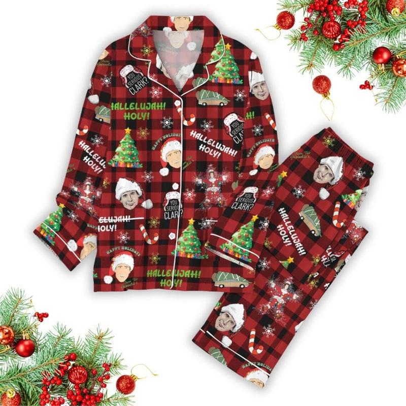 National Lampoon's Christmas Pajamas Set You Serious Clark Shirt Griswold Tree Farm Tee Xmas Movie Matching Set Holiday Gift