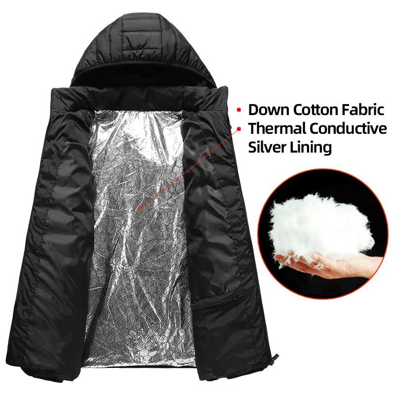 Heated Jackets For Men And Women Usb Electric Heated Hoodie Winter Heating Clothing Warming Hunting Coat Rechargeable waterproof jacket pocket jacket