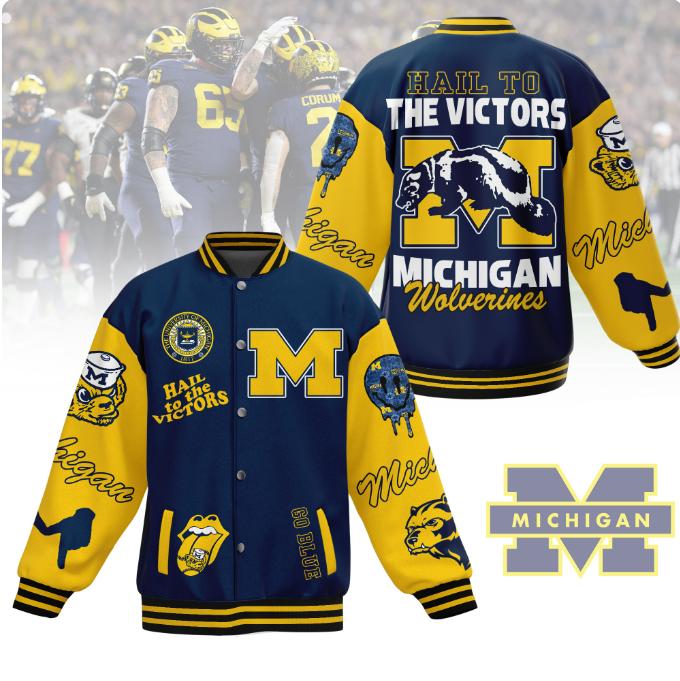 Michigan Wolverines Hail To The Victors  Sport Jacket , NCAA Michigan Wolverines Merch ,Michigan Wolverines  Sport Jacket, Football Gift, Gift For Him, Gift For Her