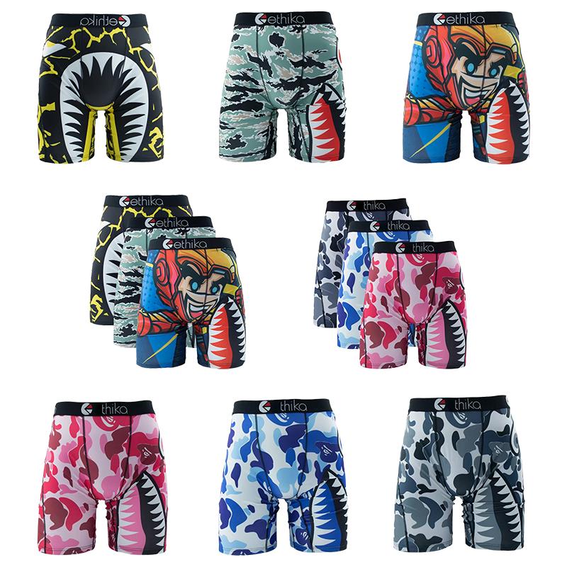 2024 hot 3 Pack Ethika Men's boxing Underwear Boxer Briefs Trendy Fashion boxing Boxers Sexy underwear Menswear Human