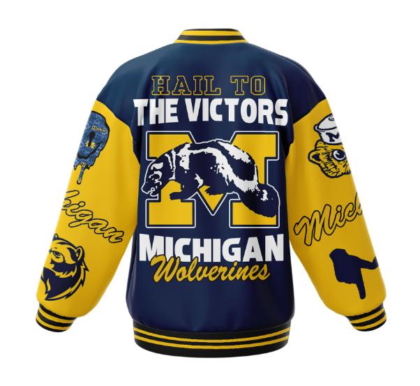 Michigan Wolverines Hail To The Victors  Sport Jacket , NCAA Michigan Wolverines Merch ,Michigan Wolverines  Sport Jacket, Football Gift, Gift For Him, Gift For Her