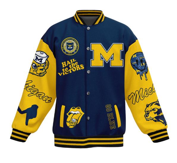 Michigan Wolverines Hail To The Victors  Sport Jacket , NCAA Michigan Wolverines Merch ,Michigan Wolverines  Sport Jacket, Football Gift, Gift For Him, Gift For Her