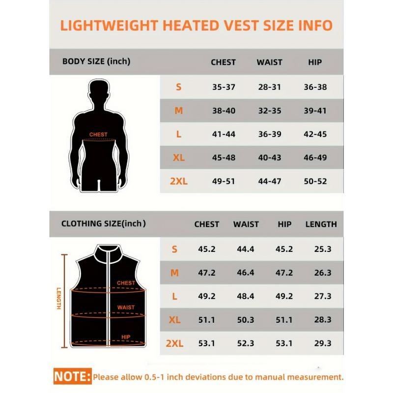 Heated Vest With Battery Pack 7.4V, Up To 10 Hours Of Use, With 3 Heating Levels, Upgraded Heating Wire, Lightweight Vest Base Layer For Winter Outdoor