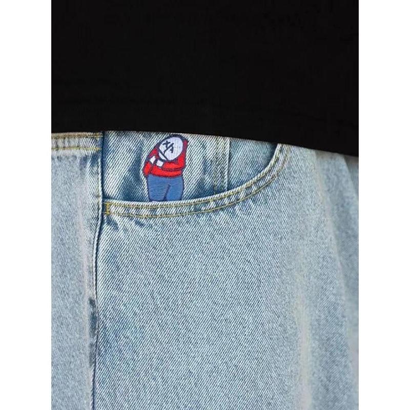 Y2K Big boy Jeans for Men Streetwear Baggy Jeans Embroidery Denim Leisure Simple Dime Pants Women Jeans Mujer Hot traf jean