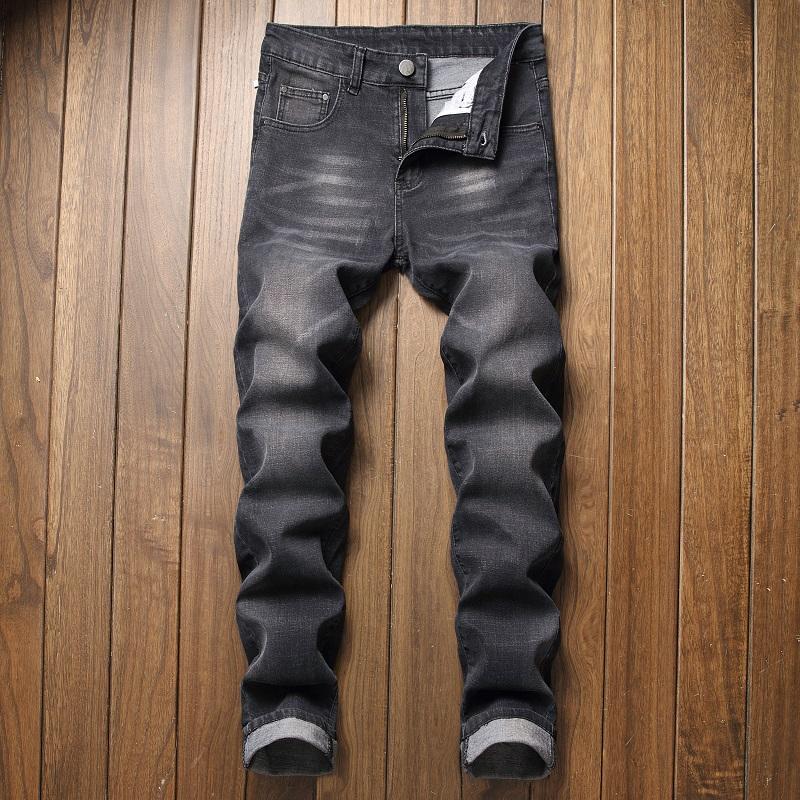 XIMXIMMTIAN Men's Slim Fit Jeans Fashion Slimming Retro Bicycle Designer Direct Wash Street Youth Denim Casual Bike Pants Menswear Pocket Elastic Classic Clothing Day Long Stretchy Street Style Zipper Trouser Human jeans for vlone scab