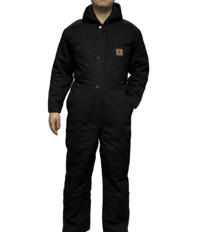 Men's Loose Fit Insulated Coverall with Full Body Protection and Multiple Pockets - Casual, Fabric