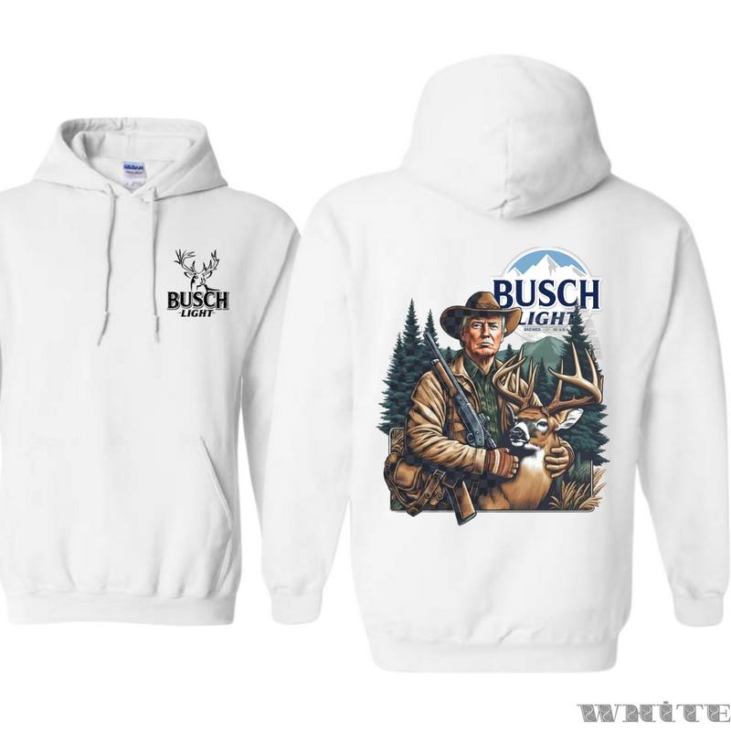 Busch Light Wild Game Hoodie - Stunning Graphics Depicting the Bond Between Hunter and Prey, Ideal for Nature Lovers and Beer Aficionados, Unisex Hoodie for Casual Wear and Outdoor Spirit!