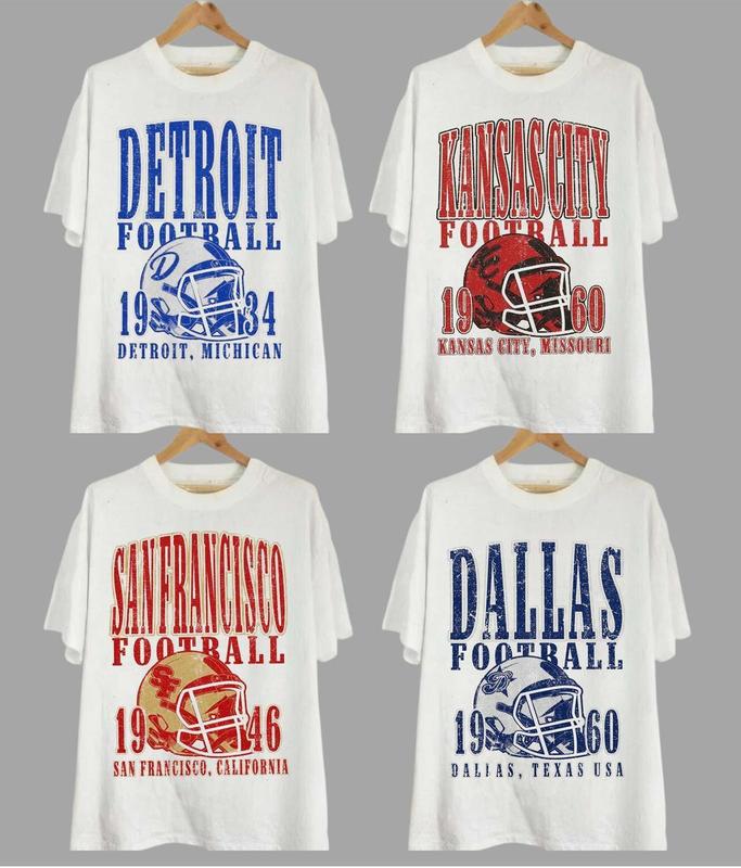 Vintage All Teams Football T-shirt, Sport All Team T-Shirt, Crewneck Sport Classic T-Shirt, Unisex T-shirt, For Men And Women, Gifts For All