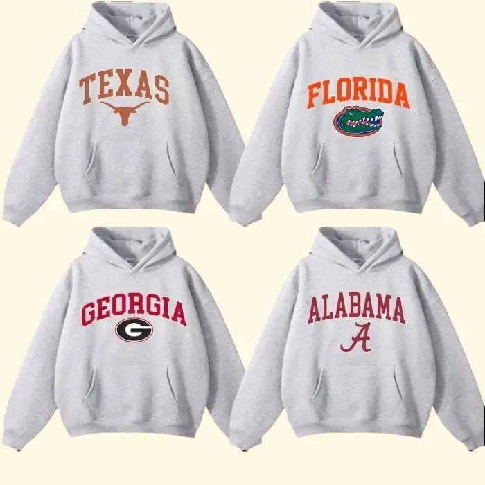 Vintage Sport Teams NCAA Collection Unisex Crewneck Sport Grey Hoodie, Graphic Team Collection Hoodie, Gift For NCAA Fans