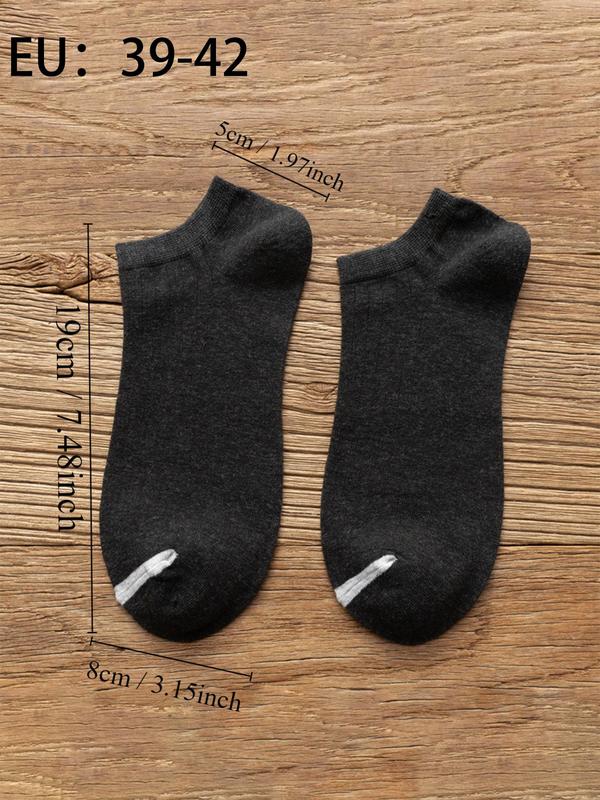 Men's Patchwork Print Ankle Socks, Casual Comfortable Low Cut Socks for Daily Outdoor Wear, Knitting Socks for All Seasons