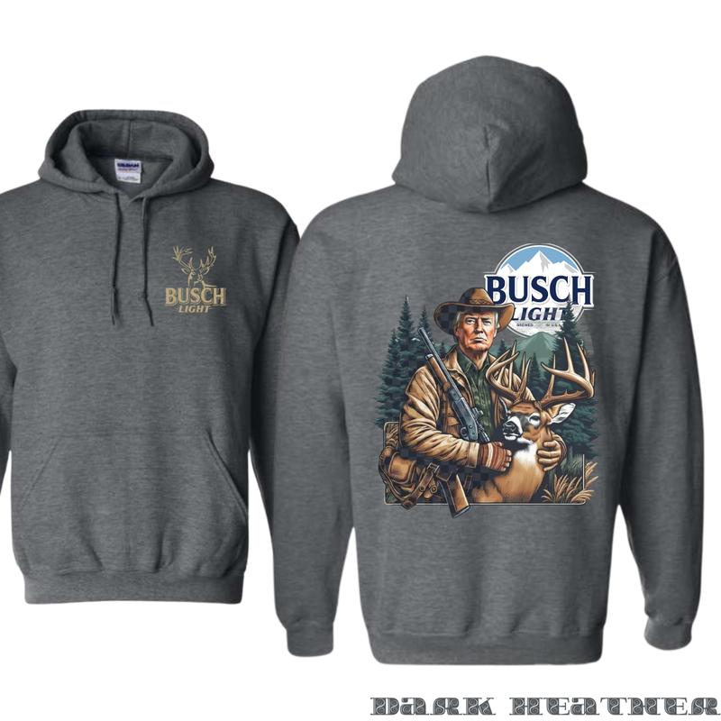 Busch Light Wild Game Hoodie - Stunning Graphics Depicting the Bond Between Hunter and Prey, Ideal for Nature Lovers and Beer Aficionados, Unisex Hoodie for Casual Wear and Outdoor Spirit!